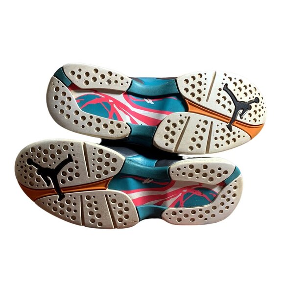 Nike Air Jordan 8 Retro South Beach Sneakers Mens 8 White Pink Green 305381-113 - Picture 5 of 11
